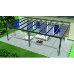 Graue Terrassenüberdachungen & Anbaupavillons pulverbeschichtet aus Glas 