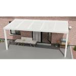 Weiße Terrassenüberdachungen & Anbaupavillons pulverbeschichtet aus Polycarbonat 