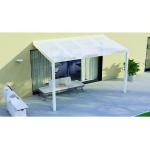 Weiße Terrassenüberdachungen & Anbaupavillons pulverbeschichtet aus Polycarbonat 
