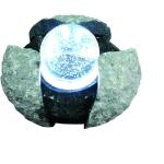 Dunkelgraue Springbrunnensets aus Granit LED beleuchtet 