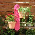 Pinke 50 cm Pflanzenampeln & Blumenampeln 21 cm aus Kunststoff mit Halterung 