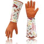 Reduzierte Rosa Lange Handschuhe aus Leder für Damen 