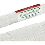 GardenMate Paracord 550 Professionelles Nylon Outdoor-Seil Weiß 31m lang 4mm dick - Kernmantel-Seil aus 7 Kernfäden aus reißfestem Nylon