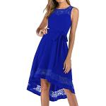 Blaue Elegante Mini Kurze Abendkleider aus Spitze für Damen Größe XXL Große Größen für Hochzeitsgäste für den für den Sommer 