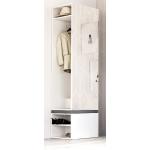 Reduzierte Weiße Garderoben Sets & Kompaktgarderoben aus Holz Breite 0-50cm, Höhe 150-200cm, Tiefe 0-50cm 2-teilig 