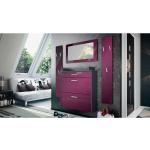 Violette Moderne Garderoben Sets & Kompaktgarderoben aus Holz Breite 50-100cm, Höhe 50-100cm, Tiefe 0-50cm 4-teilig 