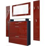 Reduzierte Rote Moderne Garderoben Sets & Kompaktgarderoben aus Holz 4-teilig 