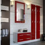 Reduzierte Rote Moderne Garderoben Sets & Kompaktgarderoben 3-teilig 
