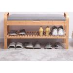 Braune Moderne Rechteckige Schuhbänke & Sitzbänke Flur lackiert aus Massivholz Breite 50-100cm, Höhe 0-50cm, Tiefe 0-50cm 