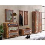Bunte Shabby Chic Möbel Exclusive Garderoben Sets & Kompaktgarderoben lackiert aus Massivholz Breite 250-300cm, Höhe 150-200cm, Tiefe 0-50cm 6-teilig 