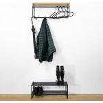 Schwarze Moderne Homedreams Garderoben Sets & Kompaktgarderoben pulverbeschichtet aus Massivholz Breite 50-100cm, Höhe 50-100cm, Tiefe 0-50cm 2-teilig 