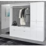 Weiße Moderne Nachhaltige Garderobenschränke & Dielenschränke aus Holz Breite 200-250cm, Höhe 150-200cm, Tiefe 0-50cm 