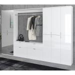 Weiße Moderne Nachhaltige Kleiderschränke Hochglanz aus Holz Breite 250-300cm, Höhe 150-200cm, Tiefe 0-50cm 