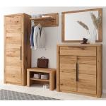 Reduzierte Braune Naturoo Garderoben Sets & Kompaktgarderoben aus Holz Breite 200-250cm, Höhe 150-200cm, Tiefe 0-50cm 5-teilig 