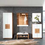 Weiße Moderne Dreaming Forest Garderoben Sets & Kompaktgarderoben geölt aus Massivholz Breite 200-250cm, Höhe 150-200cm, Tiefe 0-50cm 5-teilig 