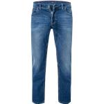 Blaue Gardeur Slim Fit Jeans aus Leder für Herren Weite 30, Länge 30 