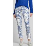 Marineblaue Gardeur Zuri 5-Pocket Hosen aus Baumwolle für Damen Größe M 