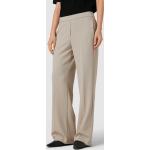 Sandfarbene Unifarbene Gardeur Bundfaltenhosen mit Reißverschluss aus Polyester für Damen Größe M 
