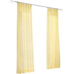 Gelbe Gardinen & Vorhänge aus Polyester transparent 
