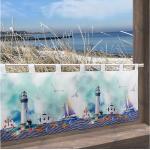 Maritime Delindo Lifestyle Schlaufenschals & Ösenschals mit Leuchtturm-Motiv blickdicht 