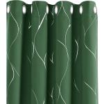 Tannengrüne Moderne Verdunkelungsvorhänge aus Textil blickdicht 2-teilig 