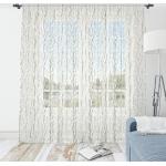 Reduzierte Weiße Moderne Gardinen-Sets aus Textil transparent 