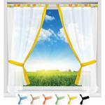 Sonnengelbe Schlaufenschals & Ösenschals mit Skyline-Motiv aus Textil 4-teilig 