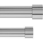 Silberne Umbra 2-läufige Gardinenstangen aus Metall 