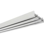 Silberne Gardinenschienen aus Aluminium 