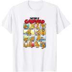 Weiße Garfield Kater Garfield T-Shirts für Herren Größe S 