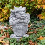 Graue 18 cm Gargoyles & Garten-Drachen aus Kunststein 