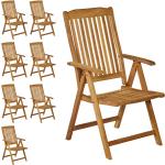 Braune Teakholz-Gartenstühle aus Massivholz Outdoor Breite 50-100cm, Höhe 100-150cm, Tiefe 50-100cm 8-teilig 