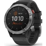 Schwarzes Garmin Fenix 6 Uhrenzubehör aus Silikon mit GPS mit Kunststoff-Uhrenglas mit Silikonarmband für Herren 