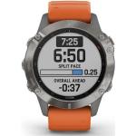Saphirblaue Garmin Fenix 6 Smartwatches aus Kunststoff mit GPS mit Kunststoff-Uhrenglas für Herren 