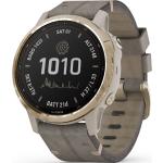 Graues Garmin Fenix 6S Uhrenzubehör aus Textil mit GPS mit Kunststoff-Uhrenglas für Herren 