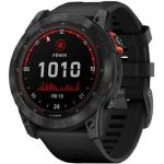 Garmin fenix 7X Solar Smartwatch (3.556 cm/1.4 Zoll), 51mm, mit schwarzem Armband Smartwatch, GPS, Herzfrequenzmessung, Schrittzähler, schwarz