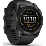 Schwarze Garmin epix™ Smartwatches aus Kunststoff mit Kunststoff-Uhrenglas mit Titanarmband für Herren 