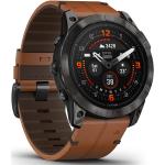 Reduzierte Schwarze Garmin epix™ Smartwatches aus Kunststoff mit Kunststoff-Uhrenglas mit Titanarmband für Herren 