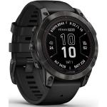 Reduzierte Schwarze Garmin Fenix 7 Smartwatches mit Titanarmband für Herren 