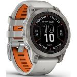 Reduzierte Graue Garmin Fenix 7 Smartwatches mit Titanarmband für Herren 