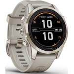 Beige Garmin Fenix 7S Smartwatches aus Kunststoff mit Kunststoff-Uhrenglas mit Titanarmband für Damen 