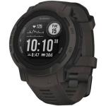 Schwarze Garmin Instinct 2 Herrenarmbanduhren mit GPS mit Kunststoff-Uhrenglas zum Fitnesstraining 