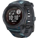 Schwarze Wasserdichte Garmin Instinct Smartwatches aus Silikon mit Smart Notifications mit Bluetooth mit Barometer mit Silikonarmband zum Surfen 