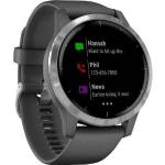 Graue Wasserdichte Garmin Vivoactive 3 Smartwatches mit Kompass mit Bluetooth mit Barometer mit Silikonarmband 