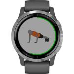 GARMIN Vivoactive 4 Smartwatch Polymer Silikon, k.A., Dunkelgrau/Silber