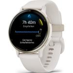Goldene Garmin Vivoactive Smartwatches aus Silikon mit WLAN mit Silikonarmband zum Fitnesstraining 