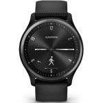 Schwarze Garmin Vivomove Hybrid Smartwatches für Damen zum Sport 