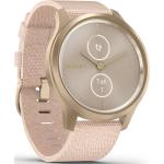 Pinke Garmin Vivomove Style Smartwatches aus Silikon mit Smart Notifications mit Gorilla-Glass-Uhrenglas zum Fitnesstraining 