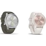 Reduzierte Silberne Garmin Vivomove Style Hybrid Smartwatches zum Sport 