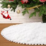 Reduzierte Weiße Motiv Weihnachtsbaumdecken aus Kunstfell 